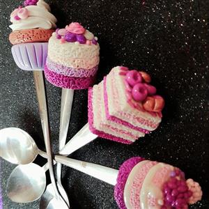 قاشق های فانتزی با سرقاشقی ها ی کاپ کیک