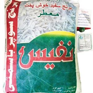 برنج پاکستانی نفیس  ضمانت 100٪اصل، پلمپ، بدون قاطی سوپر باسماتی درجه یک 10 کیلو گرم