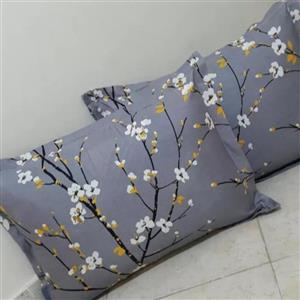 رو بالشتی طرح شکوفه بهاری (طوسی)