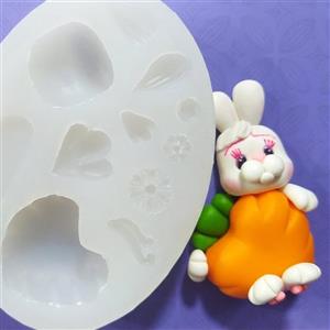 قالب سیلیکونی ،ساخت عروسک خمیری،ساخت خرگوش