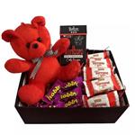 جعبه هدیه خرس و شکلات کادو شیک ولنتاین