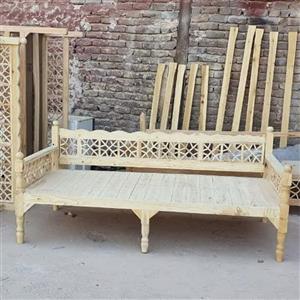 تخت سنتی نیمکت سنتی تخت خواب.صندلی سنتی گره چینی.میز سنتی تخت شبکه ای