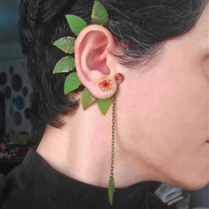 گوشواره ایرکاف مدل برگ سبز