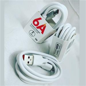 کابل شارژ 6 آمپر تایپ سی super charger با قابلیت توربو شارژ و سوپر شارژ