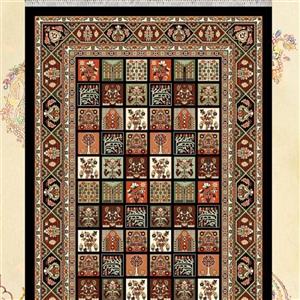 گلیم فرش کاشان طرح خشتی مِشکی(2×1)