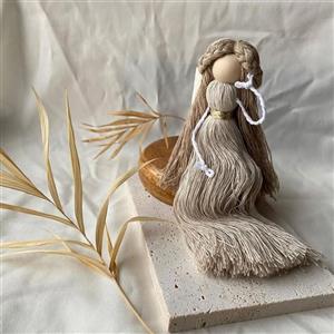 عروسک فرشته مکرومه بافی طرح آنجلینا