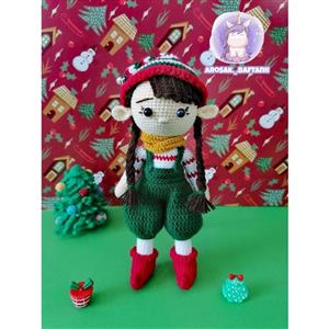 عروسک بافتنی الف کریسمس