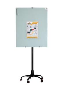 تخته وایت برد شیشه ای سایز 80 ×100 به همراه پایه مدیریتی