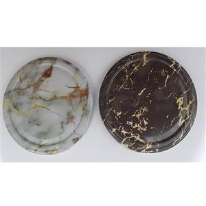 درب بانکه و شیشه قطر 8.5 بسته 6 عددی طرح ماربل در 2رنگ