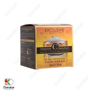 کرم روشن کننده بوستر اکسکلوسیو 50 میل Exclusive Cosmetics Vitamin C Solufion vital Booster Face Cream