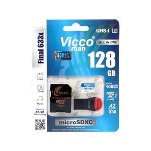 کارت حافظه‌ microSDXC ویکومن مدل 633X کلاس 10 استاندارد UHS-I U3 سرعت ظرفیت 128 گیگابایت