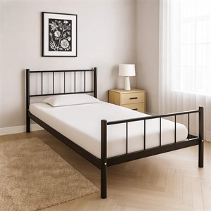 تخت خواب یک نفره فلزی فرفوژه مدل اشکان