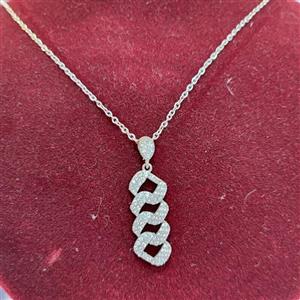 نیم ست نقره گردنبند و گوشواره