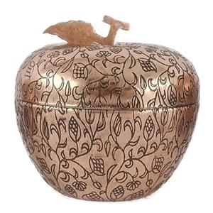 قندان مسی طرح سیب قلم زنی کد ZH224 -