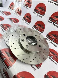 دیسک ترمز چرخ عقب کاردینال مدل سوراخ دار مناسب برای پژو 206TU5 بسته 2 عددی