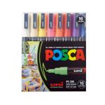 ماژیک رنگ آمیزی یونی بال مدل POSCA 3M مجموعه 16 عددی