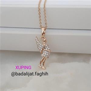 پلاک زنجیر خاص و فوق العاده شیک برند ژوپینگ و کاملا رنگ ثابت با آبکاری طلا