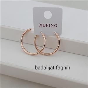 گوشواره حلقه ای برند ژوپینگ طرح طلا کاملا رنگ ثابت و آبکاری طلا شده