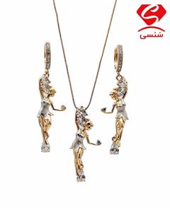 نیم ست جدید ژوپینگ دقیقا شبیه طلا فوق العاده شیک و کاملا رنگ ثابت و آبکاری طلا شده