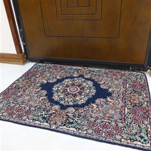 پادری از جنس روفرشی- مخمل زرکدار- وکیل بافت(زرین) یزد- سرمه‌ای-طرح نیلوفرکد 004
