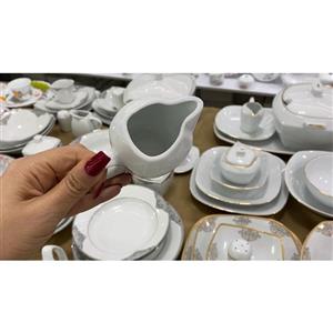 سس خوری چینی سفید لب طلا چینی پردیس درجه یک