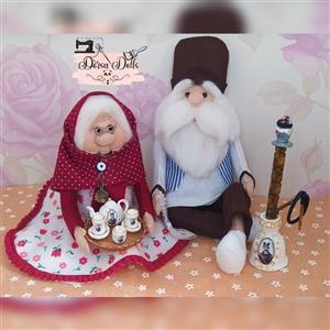 پیرمرد و پیرزن نمدی،عروسک نمدی،دکوری بسیار زیبا بخصوص برای شب یلدا و سفره هفت سین