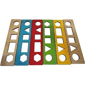 خط کش 15 سانتی چوبی - mdf - ببر