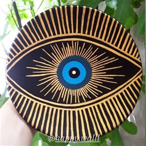چشم نظر دیوارکوب دکوری  تابلو دیواری سفالی