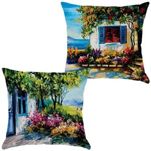 کوسن جفتی مخمل رنس مدل S22-10113-114 سایز  33x33 سانتی متر