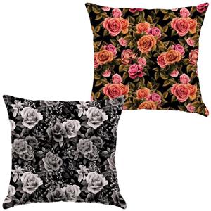 کوسن جفتی مخمل رنس مدل S21-10809-810 سایز  43x43 سانتی متر