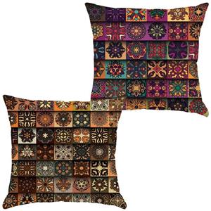 کوسن جفتی مخمل رنس مدل S22-10527-528 سایز  33x33 سانتی متر