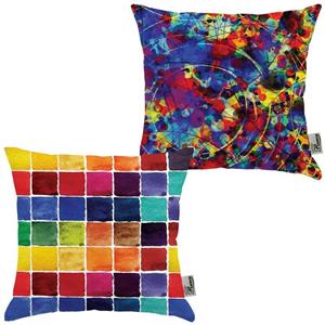 کوسن جفتی مخمل رنس مدل S22-10505-517 سایز  33x33 سانتی متر