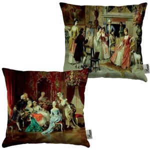 کوسن جفتی مخمل رنس مدل S22-10725-726 سایز  33x33 سانتی متر
