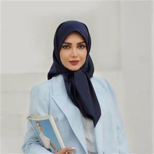 روسری ساتن ترک مجلسی تک رنگ قواره 90