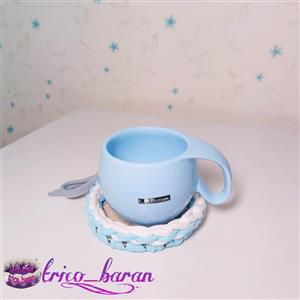 زیرلیوانی تریکویی با کفی mdf