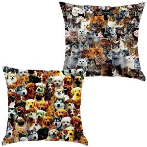 کوسن جفتی مخمل رنس مدل S21-10052-53 سایز  43x43 سانتی متر