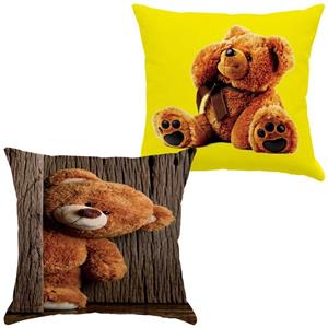 کوسن جفتی مخمل رنس مدل S21-10058-59 سایز  43x43 سانتی متر