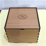 جعبه چوبی برند کیان لوح، با مارک سحرخیز اندازه 10 در 12 به ارتفاع 11 سانت، مناسب وسایل آشپزخانه