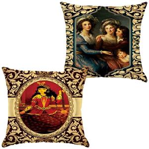 کوسن جفتی مخمل رنس مدل S21-10149-152 سایز  43x43 سانتی متر