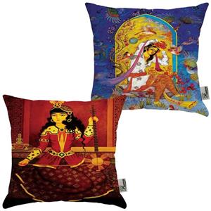 کوسن جفتی مخمل رنس مدل S21-10013-15 سایز  43x43 سانتی متر