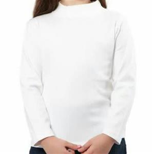 بلوز پسرانه(دخترانه) سفید یقه سه سانت فول کش سایز (55و60)