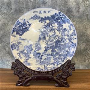 بشقاب  قلم ابی طرح انگلیس(پسکرایه)