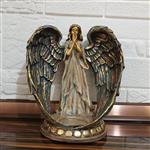 مجسمه دکوری پتینه فرشته دعا ورق طلا کار دست از سارینا گالریا