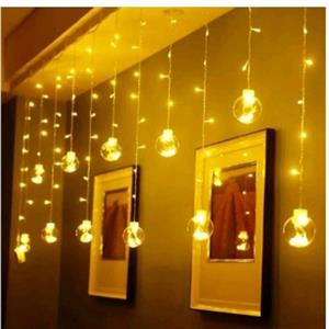 پرده آویز حبابی بسیار زیبا و شیک-ریسه ال ای دی-ریسه 12آویز لامپی