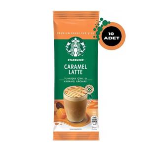 قهوه فوری استارباکس starbucks مدل کارامل لاته caramel latte پک 10 ساشه ای