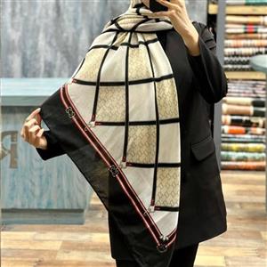 روسری نخ پنبه ی وارداتی قواره 140 منگوله دار