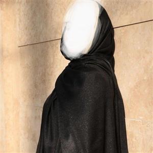 شال مشکی لمه دار
