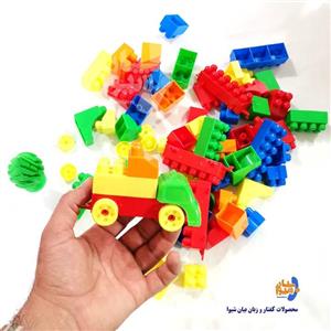 لگو خانه سازی سایز متوسط خرسند کد 2005 هفتاد قطعه سطل دار