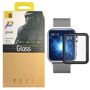 محافظ صفحه نمایش تمام چسب شیشه ای پیکسی  مدل 3D  مناسب اپل واچ سایز 42 میلی متر Pixie 3D Full Glue Glass Screen Protector For Apple Watch 42mm
