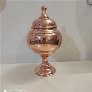 شکلات خوری مسی گنبدی چکشی داخل قلع برند فضلی 